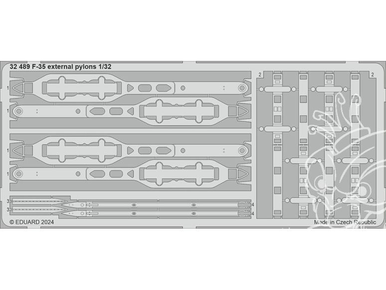 Eduard photodécoupe avion 32489 Pylones externes F-35 Trumpeter 1/32