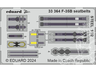 Eduard photodécoupe avion 33364 Harnais métal F-35B Trumpeter 1/32