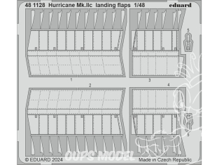 EDUARD photodecoupe avion 481128 Volets d'atterrissage Hurricane Mk.IIc Hobby Boss 1/48