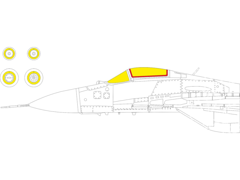 Eduard Express Mask CX657 MiG-29 9-19 SMT Great Wall Hobby 1/72