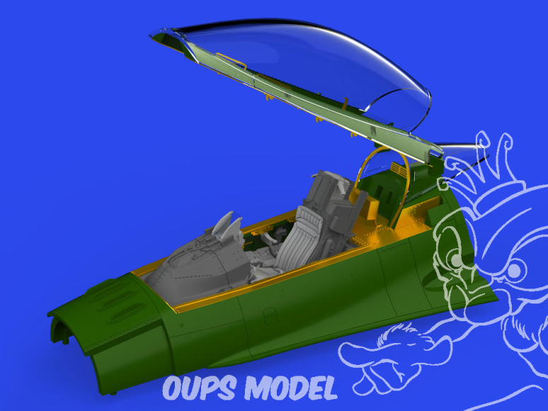 Eduard kit d'amelioration avion brassin Print 648955 Cockpit F-16A MLU Kinetic 1/48