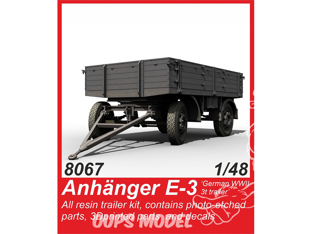 Cmk Kit D amelioration 8067 Anh nger E 3 Remorque Allemande WWII 1 48 Cmk Kit D amelioration 8067 Anh nger E 3 Remorque Allemande WWII 1 48