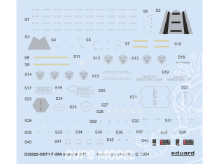 Eduard Decalques avion D32022 Marquages - Stencils F-35A Italeri 1/32