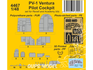 CMK kit resine 4467 Cockpit pilote du PV-1 Ventura kits Académy et Revell 1/48