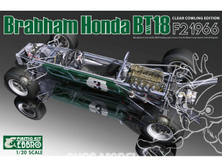 Ebbro maquette voiture 20025 Brabham BT18 Honda F-2 1966 capot transparent 1/20