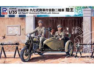 Pit Road Militaire G-50 Moto type 97 Rikuo de l'armée japonaise avec side-car 1/35