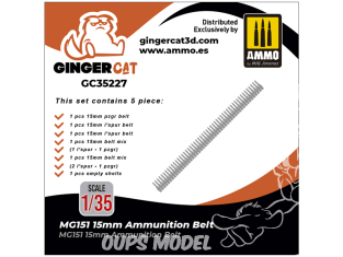 Ginger Cat accessoire GC35227 Ceinture de munition MG151 15mm 1/35