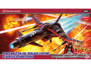 Hasegawa maquette 64807 Space Wolf SW-190 « Harlock Custom » avec figurine en acrylique 1/72