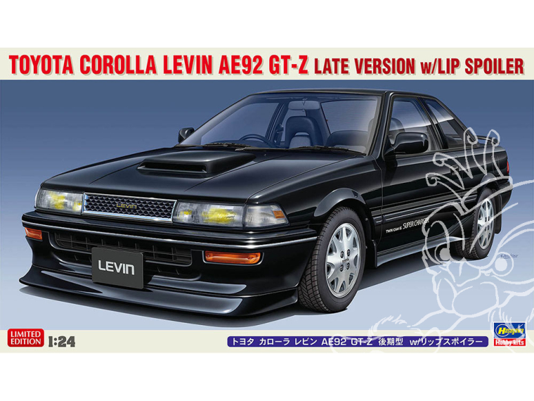 Hasegawa maquette voiture 20655 Toyota Corolla Levin AE92 GT-Z modèle récent avec extension de becquet 1/24