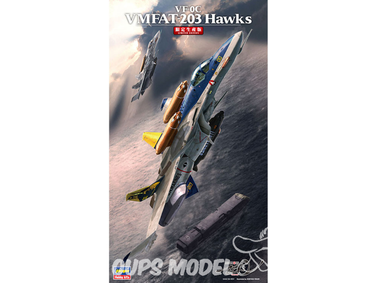 Hasegawa maquette 65785 Macross Zero VF-0C (avion monoplace à voilure delta) « VMFAT-203 Hawks » 1/72