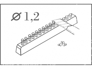 CMK accessoire militaire 001 TETE DE RIVET 1.2 MM 1/35