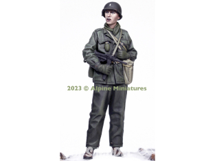 Alpine figurine 35312 Soldat infanterie américaine avec mitrailleuse M3 1/35