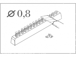 CMK accessoire militaire 003 TETE DE RIVET 0,8 MM 1/35