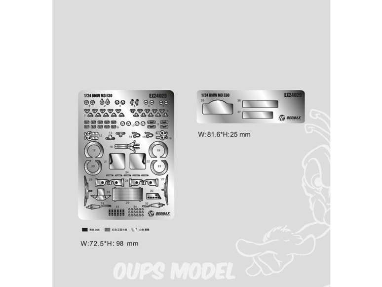 Beemax maquette voiture EX24029 Photodecoupe BMW M3 E30 1987 Tour de Corse vainqueur 1/24