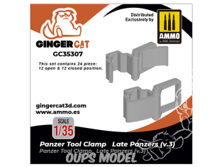 Ginger Cat accessoire GC35307 Panzer tool clamps Late (v.3) 1/35