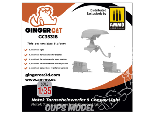 Ginger Cat accessoire GC35318 Notek Tarnscheinwerfer feu de convoi 1/35