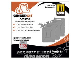 Ginger Cat accessoire GC35330 Set Jerrycans Allemand - Sandrik Waffen SS 1/35