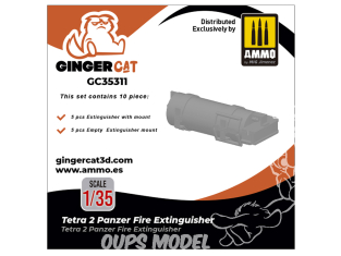 Ginger Cat accessoire GC35311 Tetra 2 Extincteurs Panzer 1/35