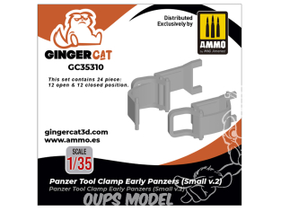 Ginger Cat accessoire GC35310 Panzer tool clamps Early (Small v.2) 1/35