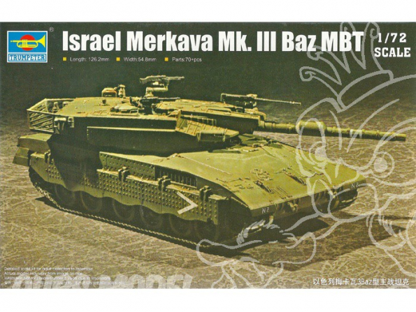 TRUMPETER maquette militaire 07104 MERKAVA Mk.III Baz 1/72