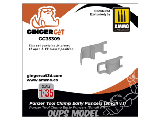 Ginger Cat accessoire GC35309 Panzer tool clamps Early (Small v.1) 1/35