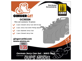 Ginger Cat accessoire GC35326 Set Jerrycans Allemand - WKO 1943 1/35