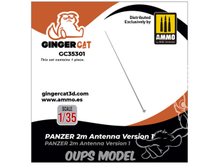 Ginger Cat accessoire GC35301 Panzer Antenne Version 1 2m 1/35