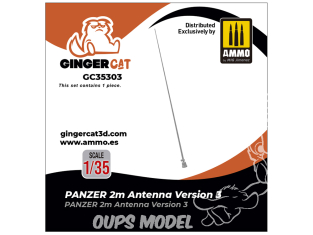 Ginger Cat accessoire GC35303 Panzer Antenne Version 3 2m 1/35