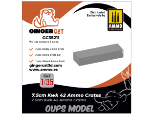 Ginger Cat accessoire GC35211 Caisses de munitions 7.5cm KwK 42 1/35