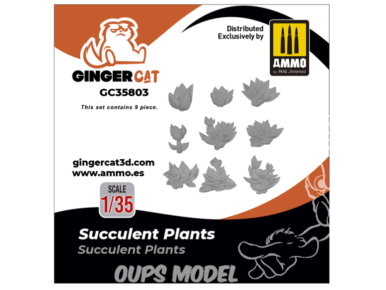 Ginger Cat accessoire GC35803 Plantes succulentes 1/35