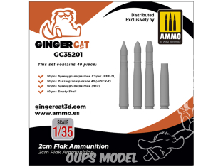 Ginger Cat accessoire GC35201 2cm Flak munitions 1/35