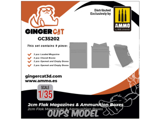 Ginger Cat accessoire GC35202 2cm Flak Magasins et boites de munitions 1/35