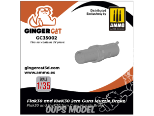 Ginger Cat accessoire GC35002 Frein de bouche KwK30 2cm Flak30 1/35