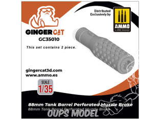 Ginger Cat accessoire GC35010 Frein de bouche pour canon char 88mm 1/35