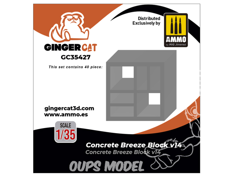 Ginger Cat accessoire GC35427 Breeze Block béton v14 1/35
