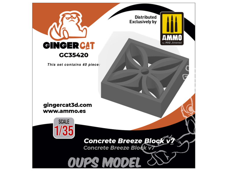 Ginger Cat accessoire GC35420 Breeze Block béton v7 1/35