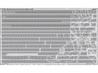 Eduard photodecoupe 53090 Bismarck Huitieme partie Rambardes 1/200