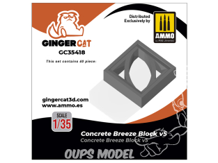 Ginger Cat accessoire GC35418 Breeze Block béton v5 1/35