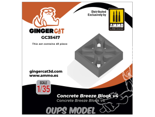Ginger Cat accessoire GC35417 Breeze Block béton v4 1/35