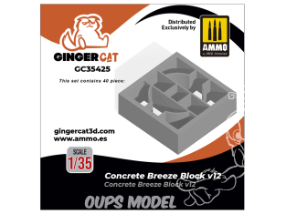 Ginger Cat accessoire GC35425 Breeze Block béton v12 1/35