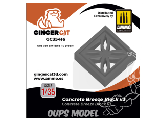 Ginger Cat accessoire GC35416 Breeze Block béton v3 1/35
