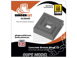 Ginger Cat accessoire GC35415 Breeze Block béton v2 1/35
