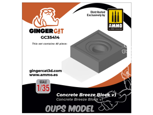 Ginger Cat accessoire GC35414 Breeze Block béton v1 1/35