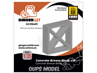 Ginger Cat accessoire GC35431 Breeze Block béton v18 1/35