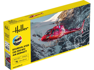 Heller maquette helicoptére 56490 STARTER KIT AS350 B3 Ecureuil inclus colle et peintures 1/48