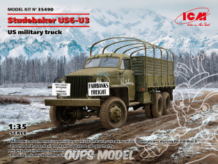 Icm maquette militaire 35490 Studebaker US6-U3 camion militaire américain 1/35