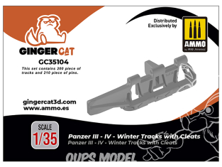 Ginger Cat accessoire GC35104 Chenilles Panzer III - IV - Chenilles hiver avec crampons 1/35