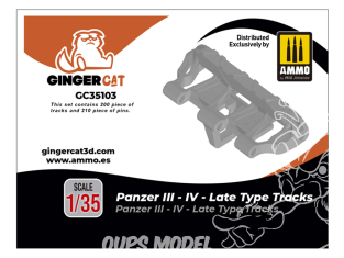 Ginger Cat accessoire GC35103 Chenilles Panzer III - IV - Chenilles Late 1/35