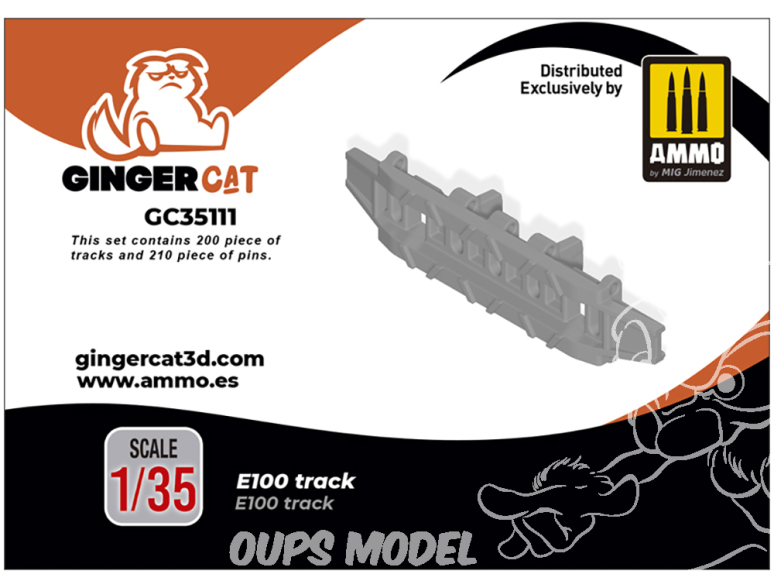 Ginger Cat accessoire GC35111 Chenilles E-100 1/35