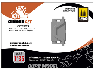 Ginger Cat accessoire GC35112 Chenilles Sherman T54E1 1/35